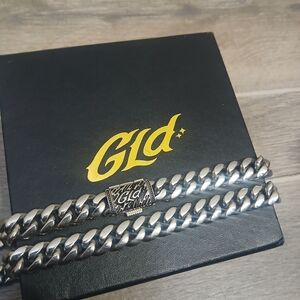 [ NEW ] Shop GLD Miami Cuban Link Chain - 14k White Gold Plated [ 24' , 12mm ]